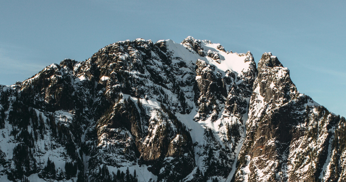 A snow capped mountain