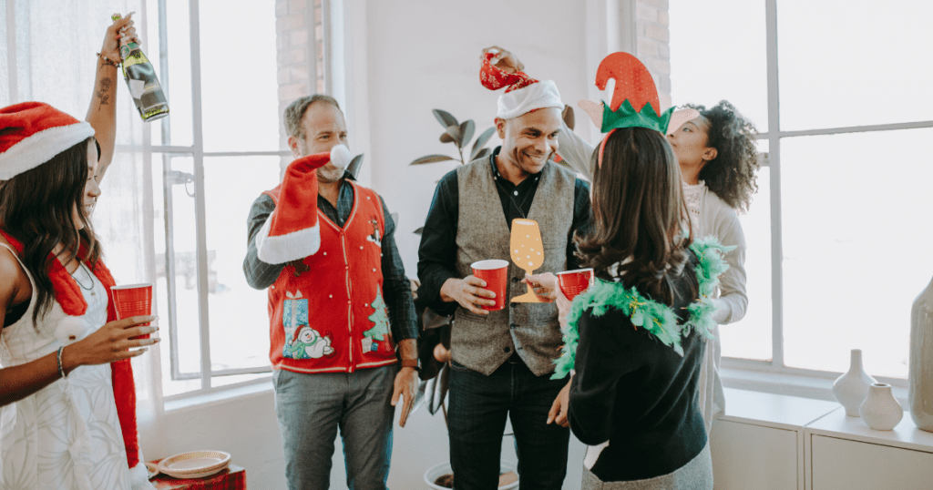 People at a holiday party